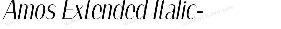 Amos Extended Italic字体转换